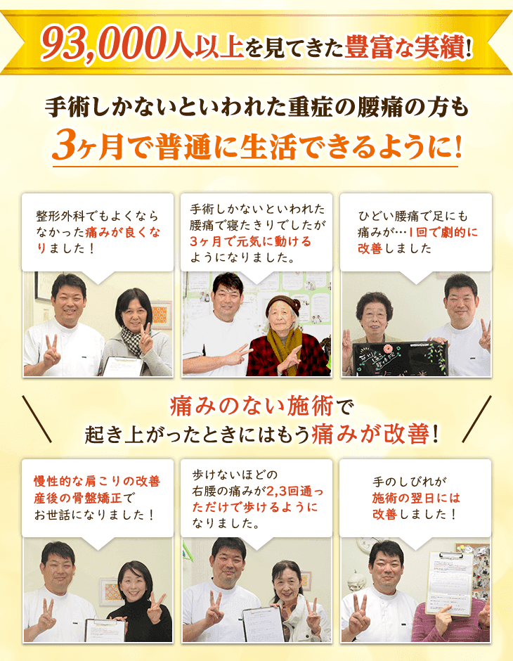 稲毛の整体なら93,000人以上を見てきた豊富な実績の平川じゅら整体院